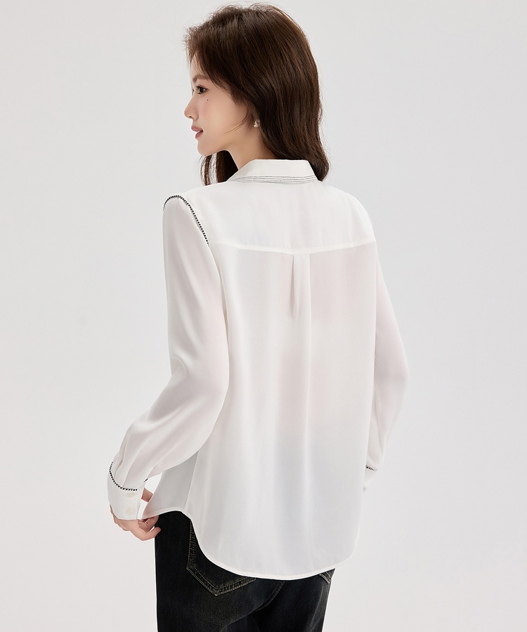 Autumn unique tops France style small shirt for women