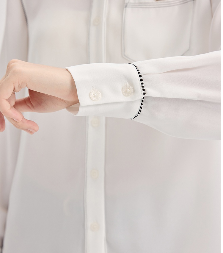 Autumn unique tops France style small shirt for women
