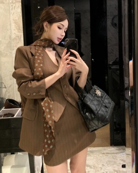Fashion short skirt Korean style waistcoat 3pcs set