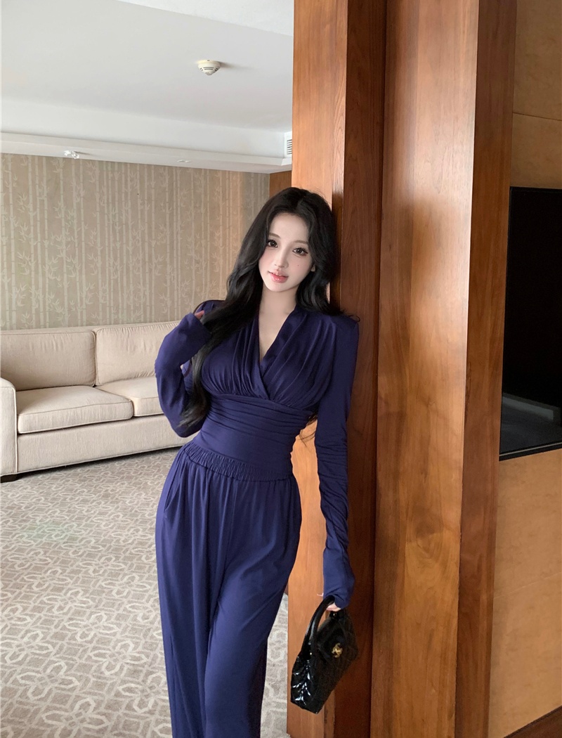 Enticement wide leg pants tops a set for women