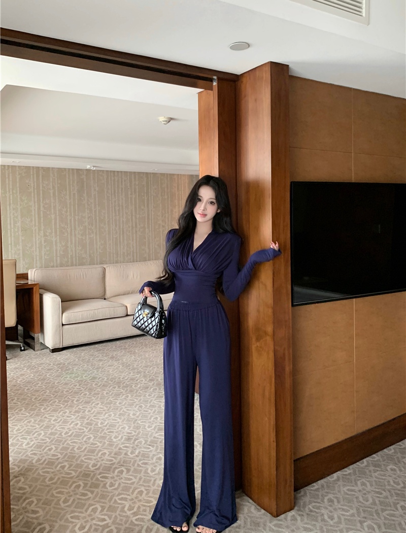 Enticement wide leg pants tops a set for women