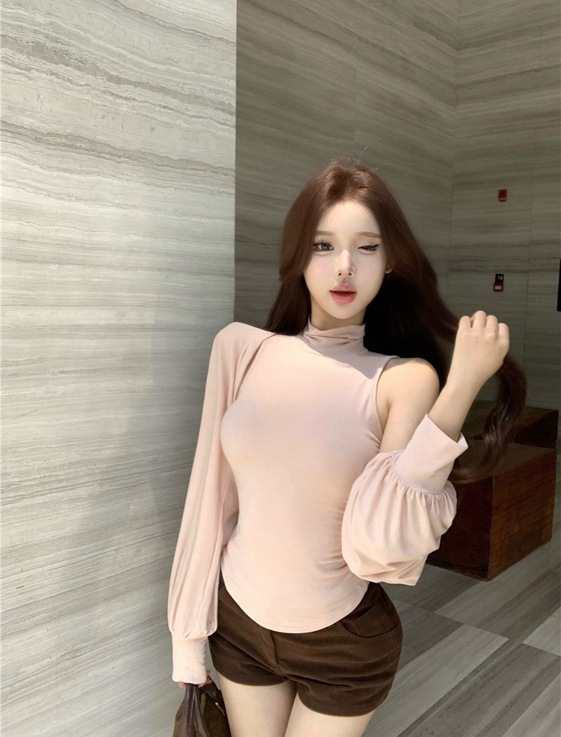 France style enticement heap collar slim temperament tops