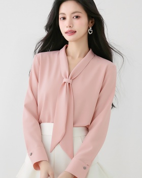 France style temperament shirt autumn drape tops for women