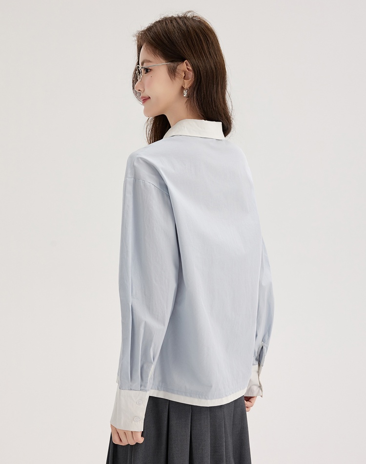 Slim retro all-match tops Casual temperament shirt for women
