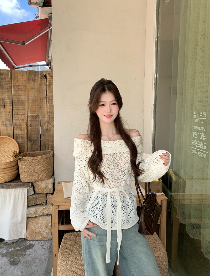 Frenum pinched waist tops unique sweater for women