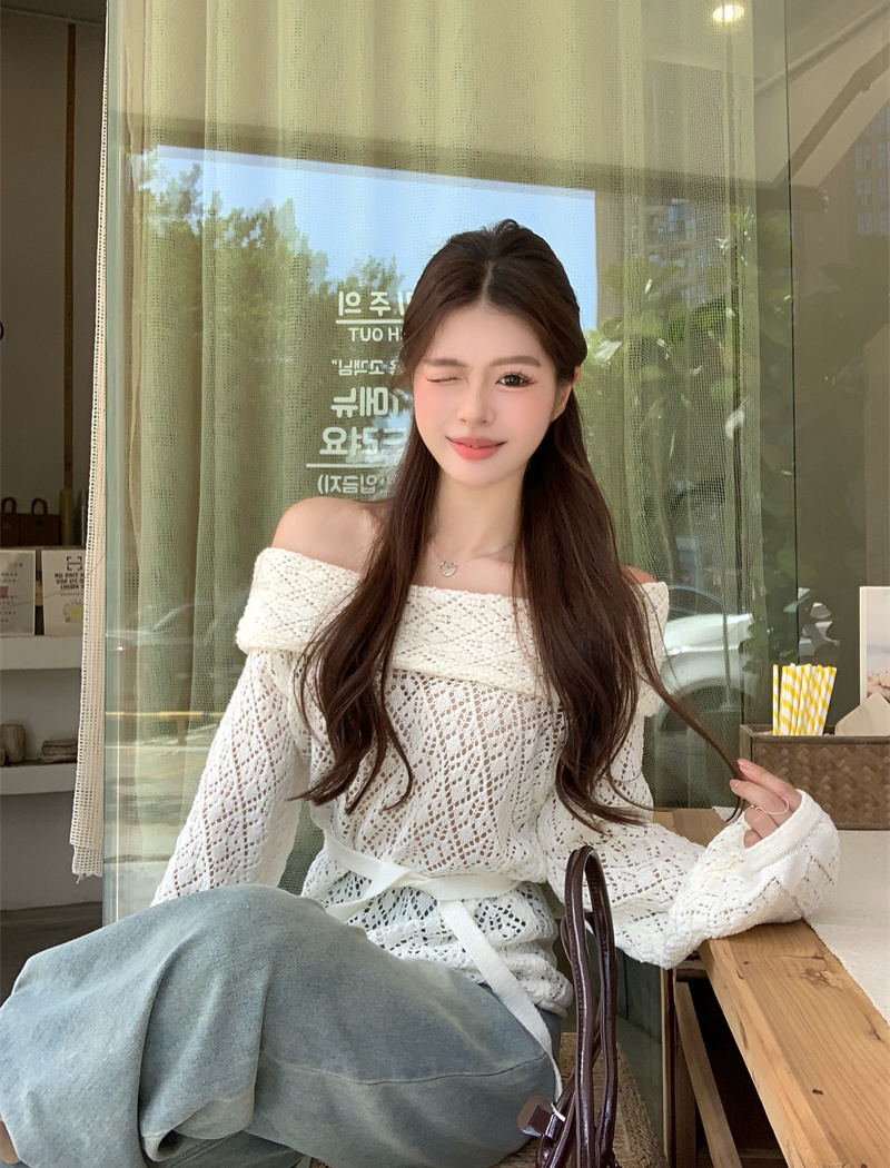 Frenum pinched waist tops unique sweater for women