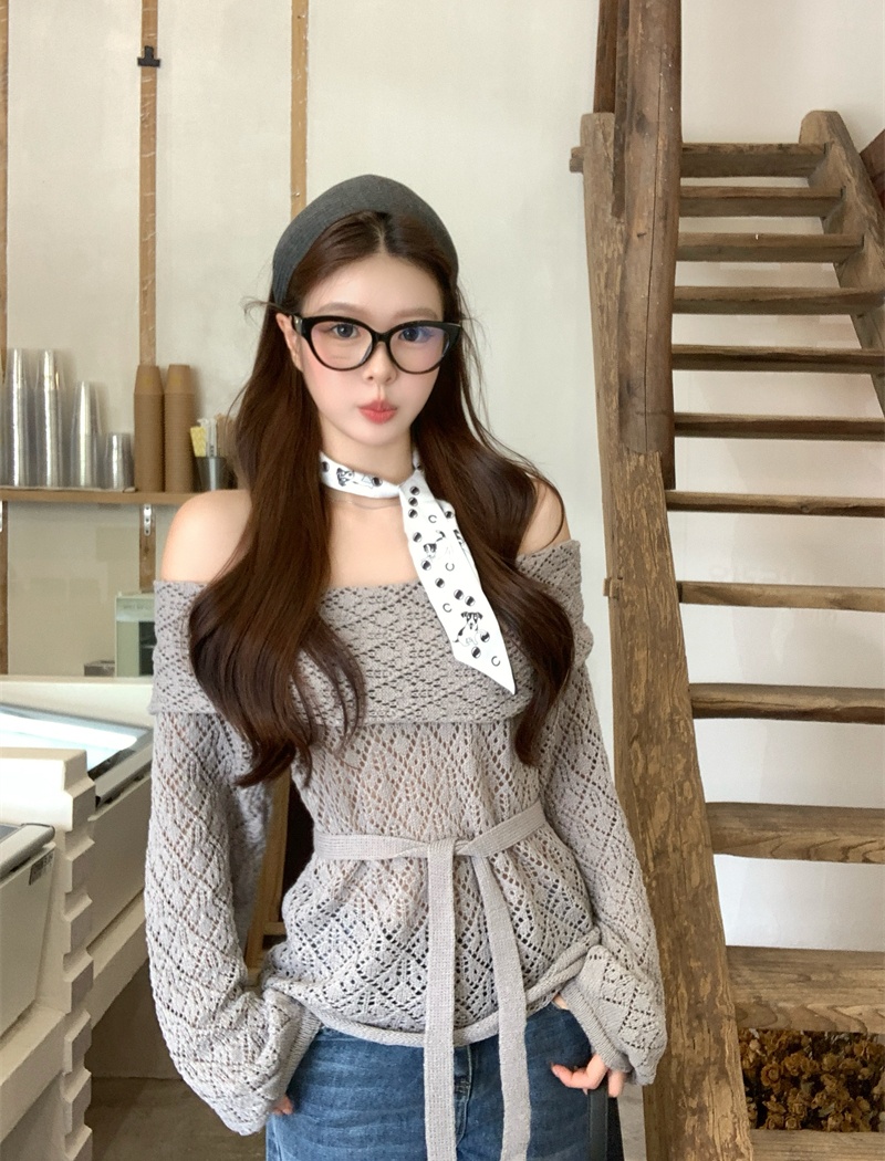 Frenum pinched waist tops unique sweater for women