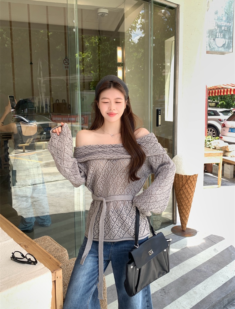 Frenum pinched waist tops unique sweater for women