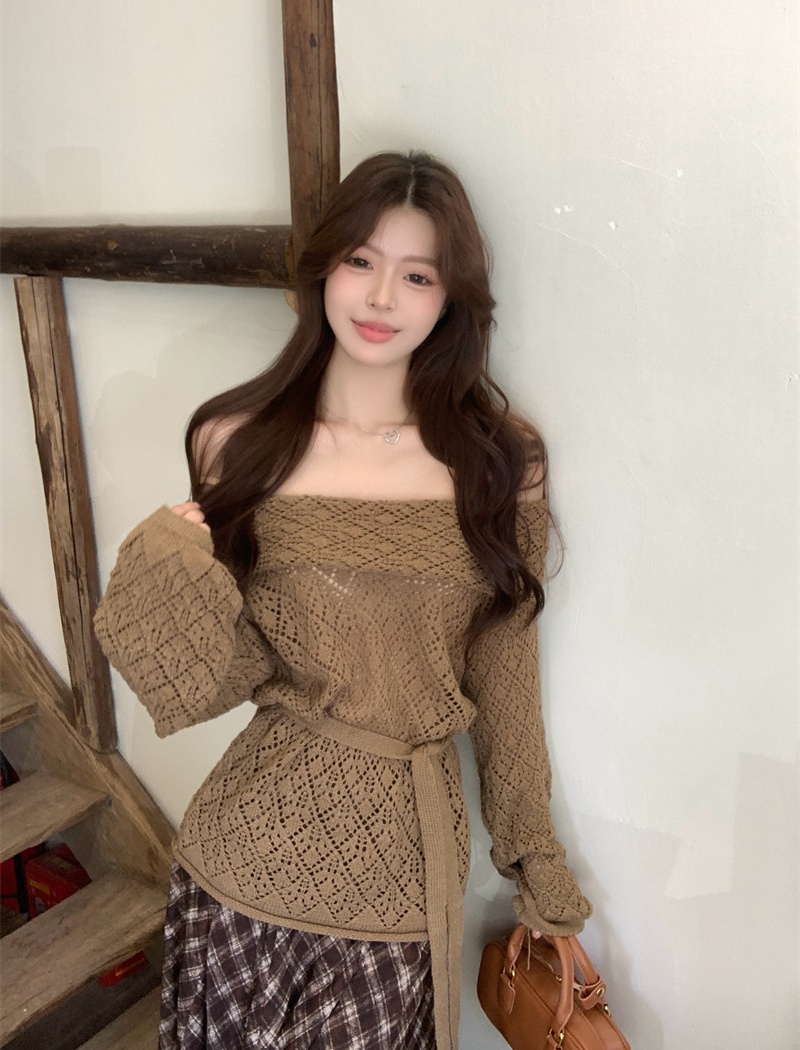 Frenum pinched waist tops unique sweater for women