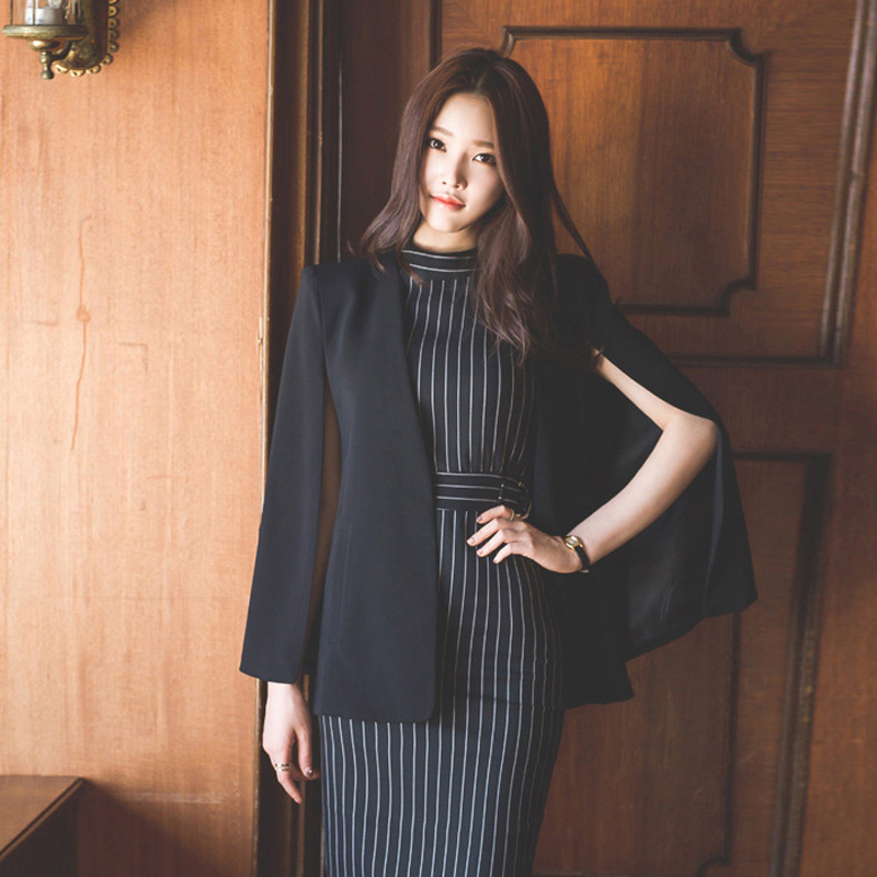 Autumn and winter dress business suit 2pcs set for women