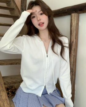 Temperament long sleeve cardigan yellow coat for women