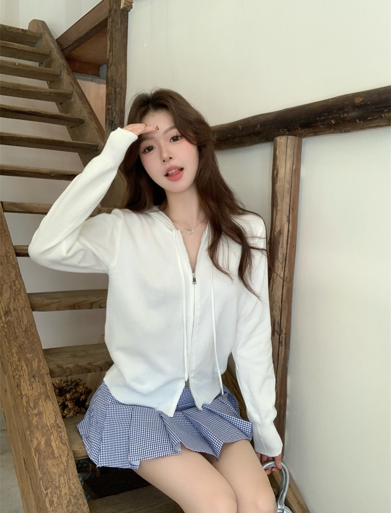 Temperament long sleeve cardigan yellow coat for women