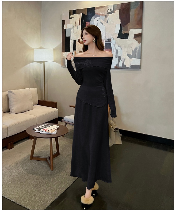 Fashion tops France style sweater 2pcs set for women