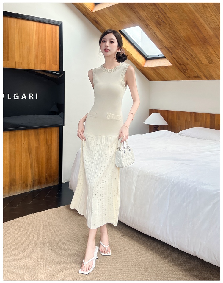 Tender dress chanelstyle cardigan 2pcs set