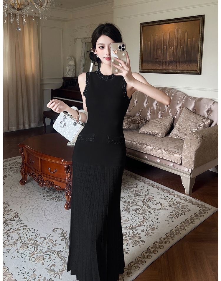 Tender dress chanelstyle cardigan 2pcs set