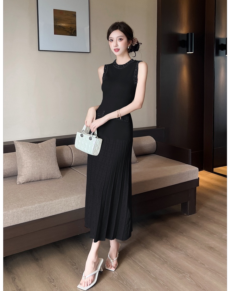 Tender dress chanelstyle cardigan 2pcs set