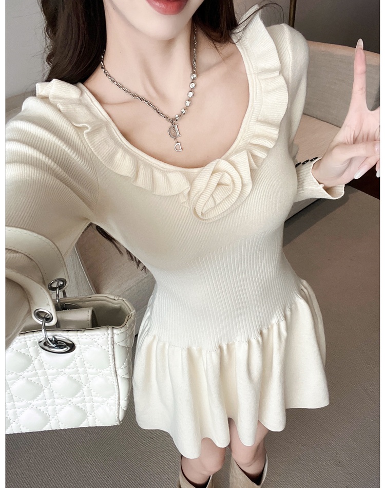 Stereoscopic dress France style overcoat for women