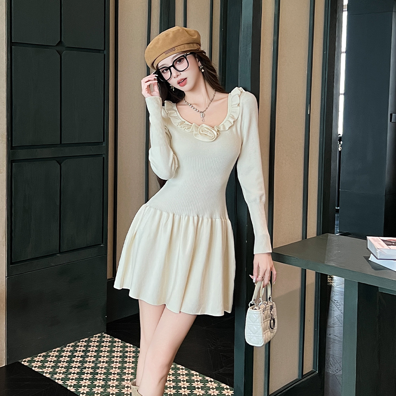 Stereoscopic dress France style overcoat for women