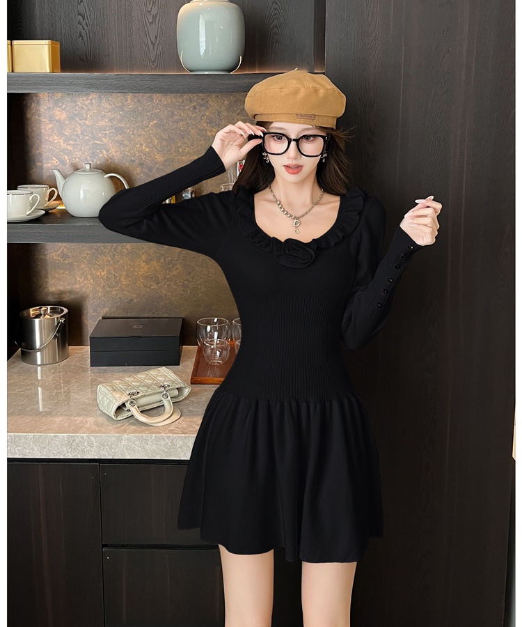 Stereoscopic dress France style overcoat for women