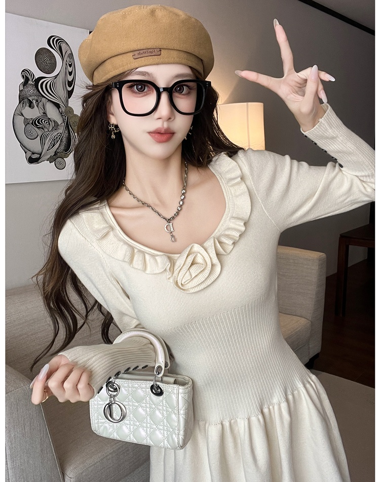 Stereoscopic dress France style overcoat for women