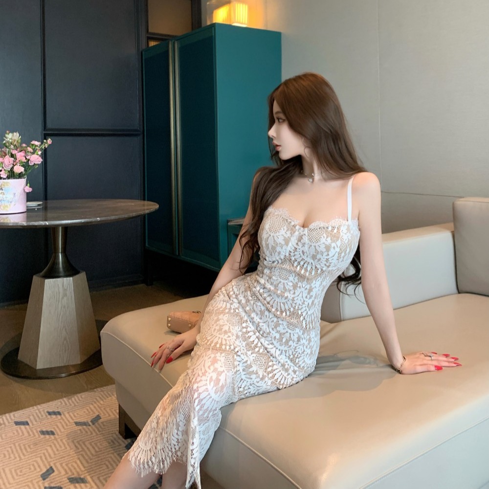 Package hip sexy enticement slim lace dress