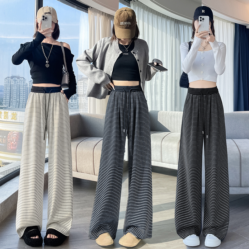 Lazy autumn wide leg pants high waist pants for women