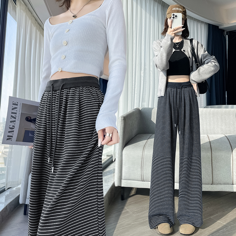 Lazy autumn wide leg pants high waist pants for women