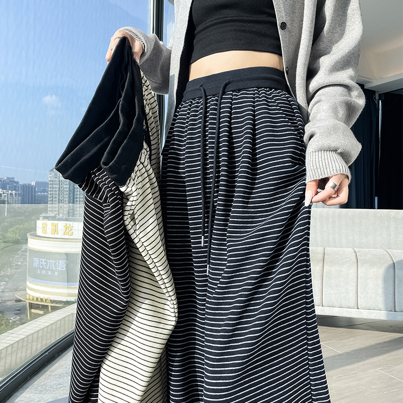 Lazy autumn wide leg pants high waist pants for women