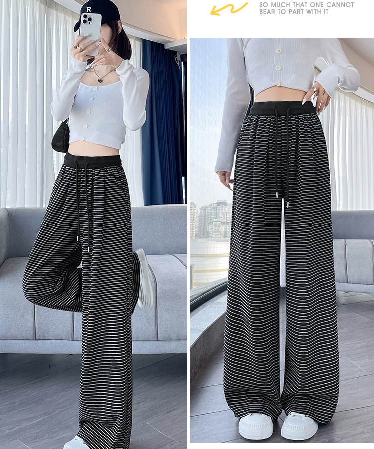 Lazy autumn wide leg pants high waist pants for women