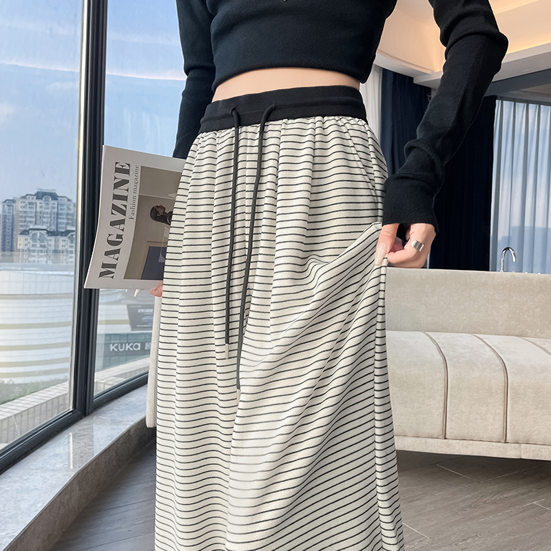 Lazy autumn wide leg pants high waist pants for women