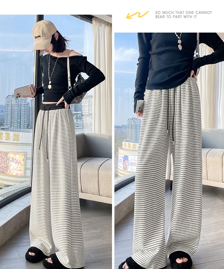 Lazy autumn wide leg pants high waist pants for women