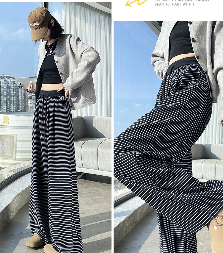 Lazy autumn wide leg pants high waist pants for women