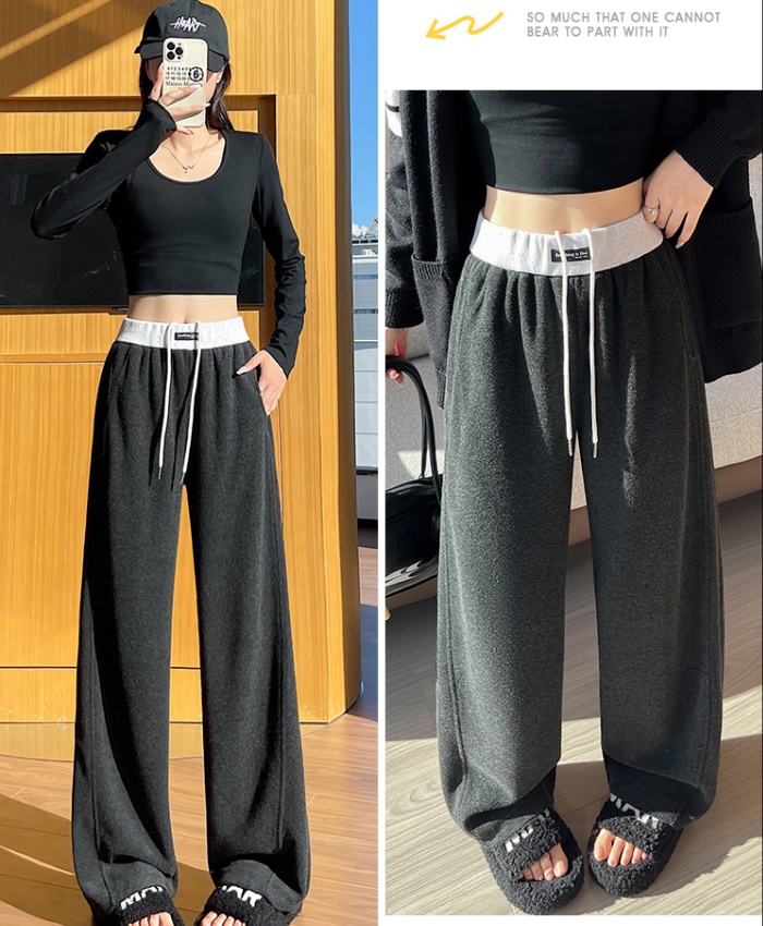 Autumn and winter pants loose wide leg pants for women