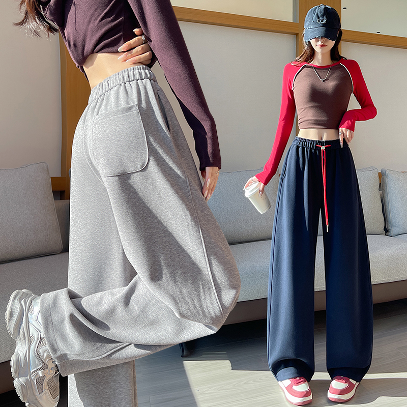 Autumn and winter straight long pants banana sweatpants