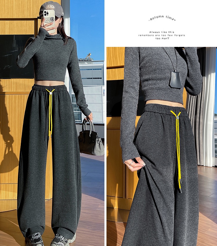 Autumn and winter straight long pants banana sweatpants