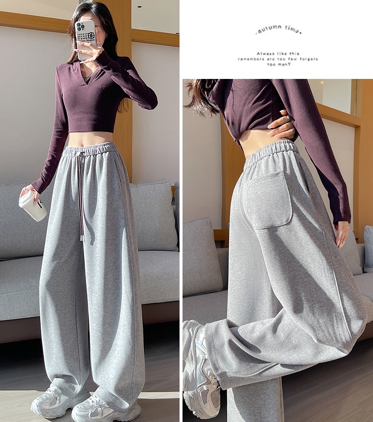 Autumn and winter straight long pants banana sweatpants