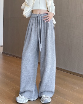 Cashmere wide leg pants lazy sweatpants for women