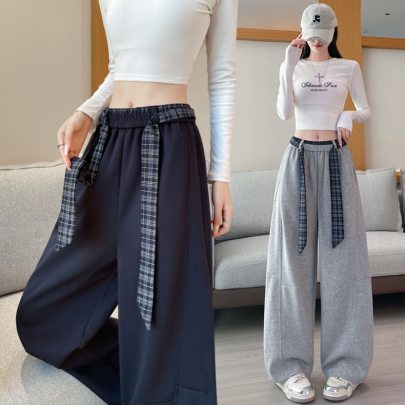 Autumn wide leg pants straight casual pants for women