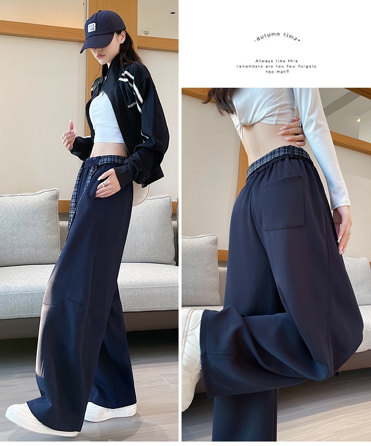 Autumn wide leg pants straight casual pants for women