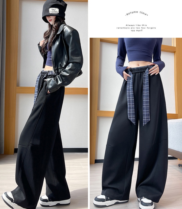 Autumn wide leg pants straight casual pants for women