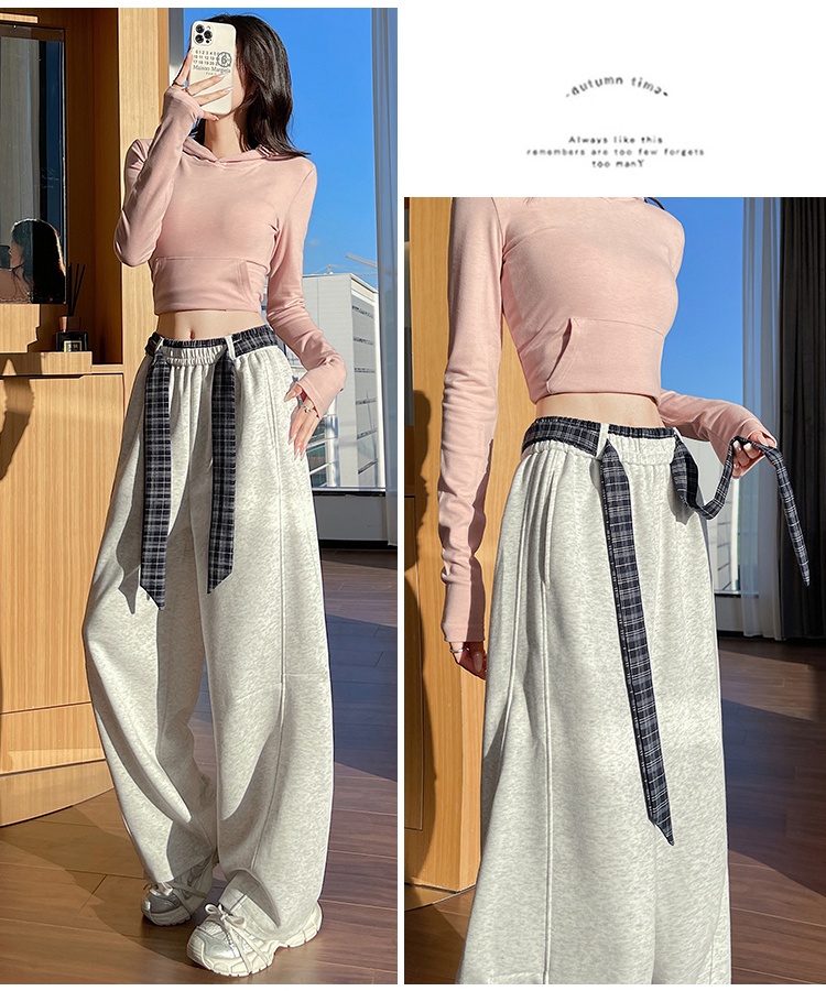 Autumn wide leg pants straight casual pants for women