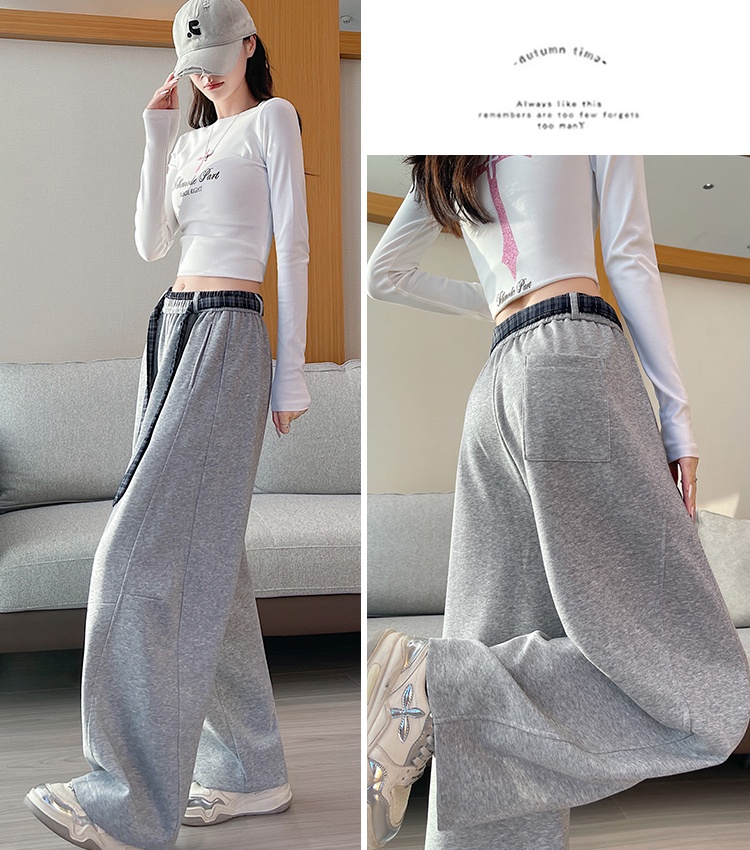 Autumn wide leg pants straight casual pants for women