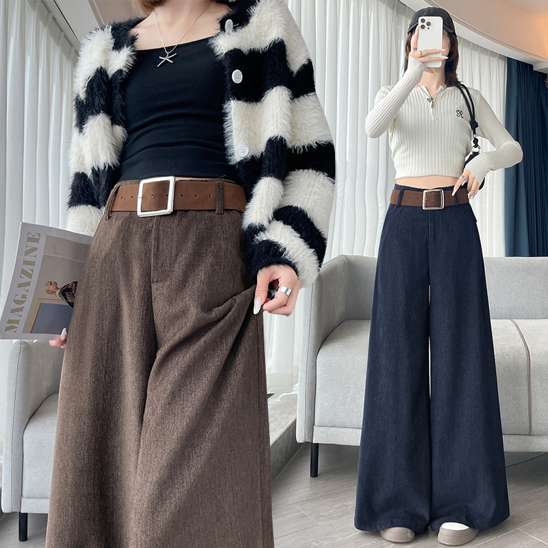 All-match wide leg pants straight casual pants