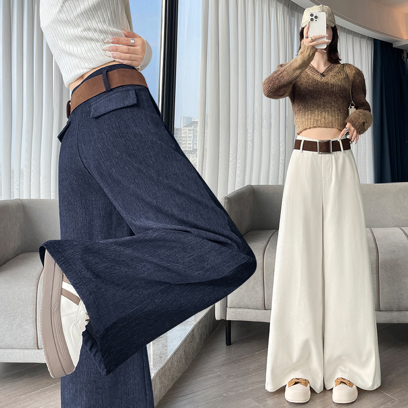 All-match wide leg pants straight casual pants