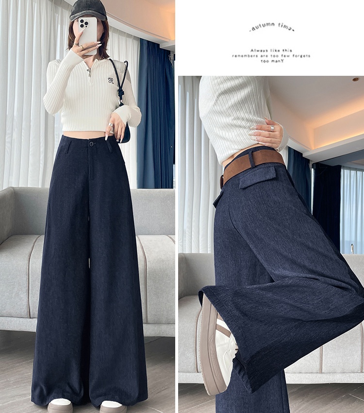 All-match wide leg pants straight casual pants