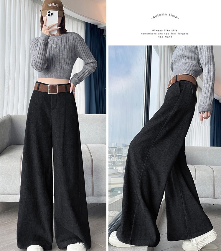 All-match wide leg pants straight casual pants