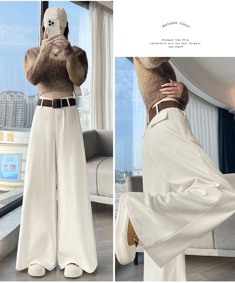 All-match wide leg pants straight casual pants