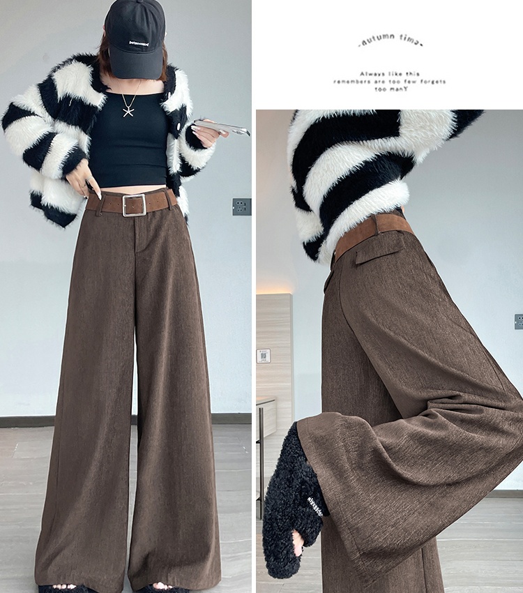 All-match wide leg pants straight casual pants