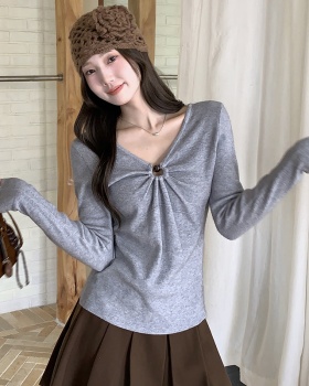Autumn slim bottoming shirt wear V-neck sweater