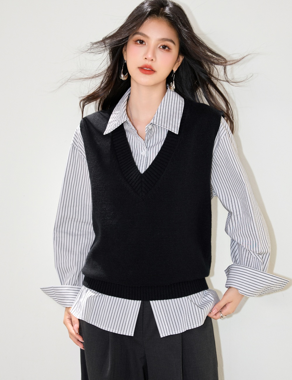 Autumn Western style sweater all-match waistcoat for women